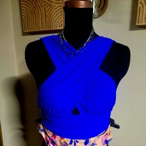 Elegant Blue Women's 2 Piece swim Suit. Large